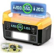 550W Power Station Compatible with Dewalt: LIVOWALNY Portable Generator DC