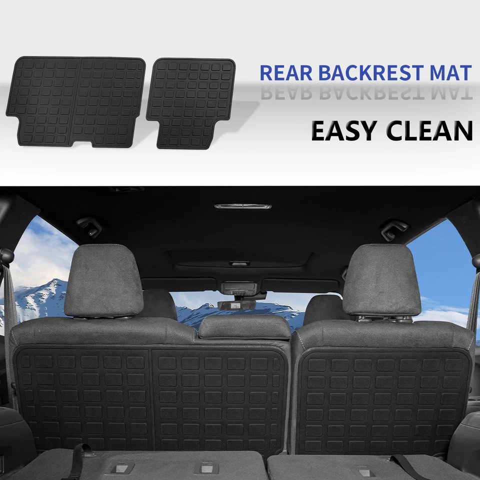 For 2016-2022 Honda Pilot Cargo Liners Backrest Mats Floor Mats Trunk Liners TPE - Image 2 of 4