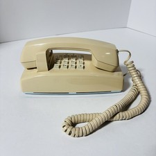 Vintage AT T 100 Push Button Wall Phone CS2554BMPF Sunny Yellow