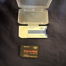Sony Memory Stick Duo Adaptor MSAC-M2  Sony Memory Stick PRO Duo 512 High Speed
