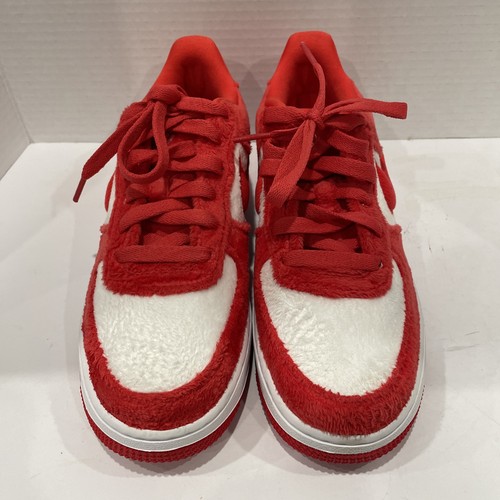 Nike Air Force 1 Low 'Valentine's Day Fleece' Shoes Youth 6.5Y Red FZ3552-612 - Picture 3 of 7