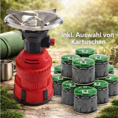 Gazcamp Gaskocher Campingkocher Piezozündung 1,2 kW für 190 g Stechgaskartuschen