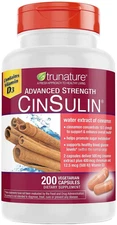 Advanced Strength Cinsulin 500Mg., 200 Vegetarian Capsules (2 Pack)