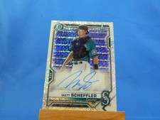 Matt Scheffler Bowman Chrome 2021 Prospect Speckle Refractor 299  Autograph Auto