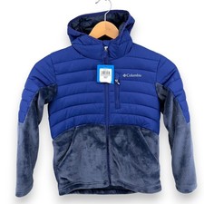 Columbia Youth Boys Jacket Puffer Fleece Omni Heat Thermal Blue Medium 10/12