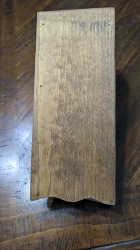 Vintage Wooden Grocery List Paper Roll Holder Rustic Primitive Note Taker 10.5" image 4