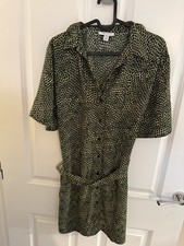 Top shop Green Belted Dress Size 12