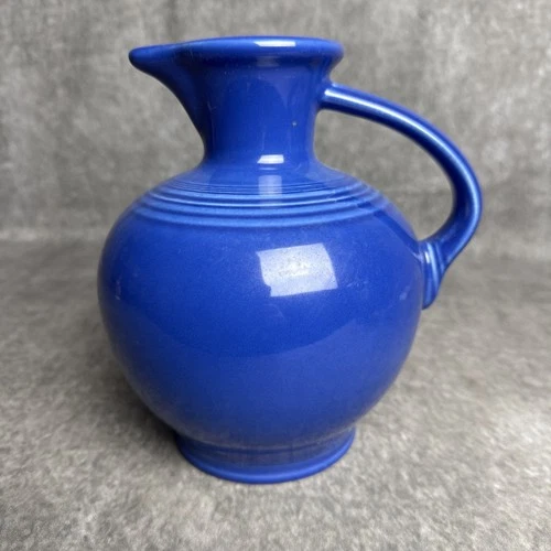 FIESTA HLC USA Sapphire Blue Open Handle Carafe Pitcher 8”