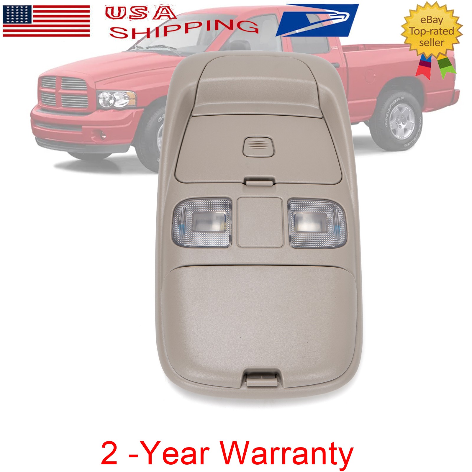Overhead Console Dome Light Storage 55350657 For 1998-2002 Dodge Ram 1500 2500