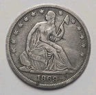 1869-S Seated Liberty Half Dollar VF Details Engraved