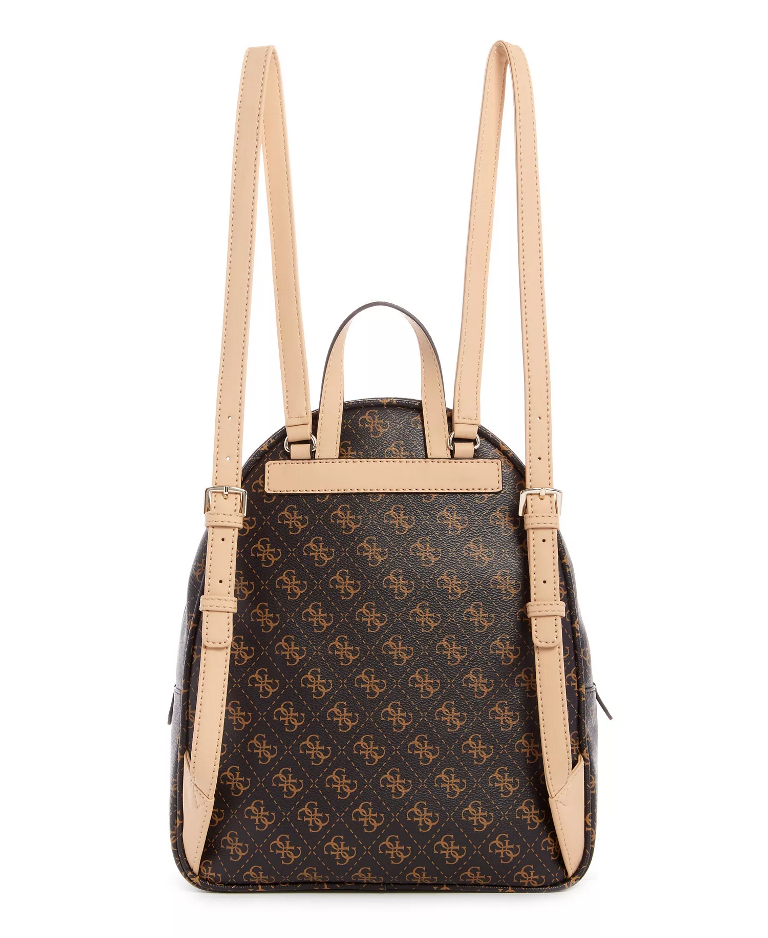 Rylan Backpack Brown/Gold Women\'s Bag GUESS Rylan Backpack Brown Monogrammed Gold | eBay main image 2