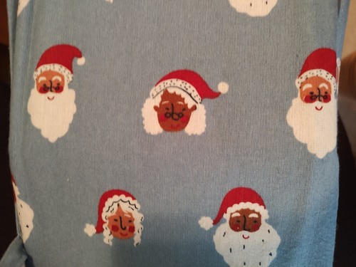 Wondershop Christmas Flannel Sheet Set QUEEN Cotton Santa Blue NEW - Picture 8 of 11