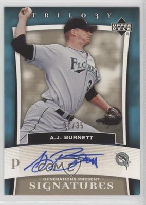 2005 Trilogy Generations Future Bronze Signatures 1/35 AJ Burnett Auto 0af