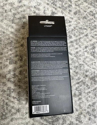 NEU! Versiegelte Original LT500P LG Wasserfilter Ersatzkartusche, (versiegelt) - Bild 2 von 2