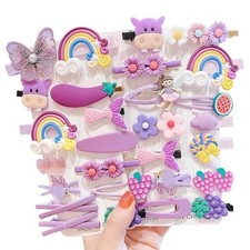 28 PCS Cute Hair Clips Fashion Girls Hair Accessories Flower Fruit Style E
