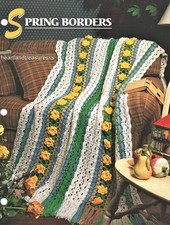 Spring Borders Annie's Attic Crochet Afghan Pattern Leaflet