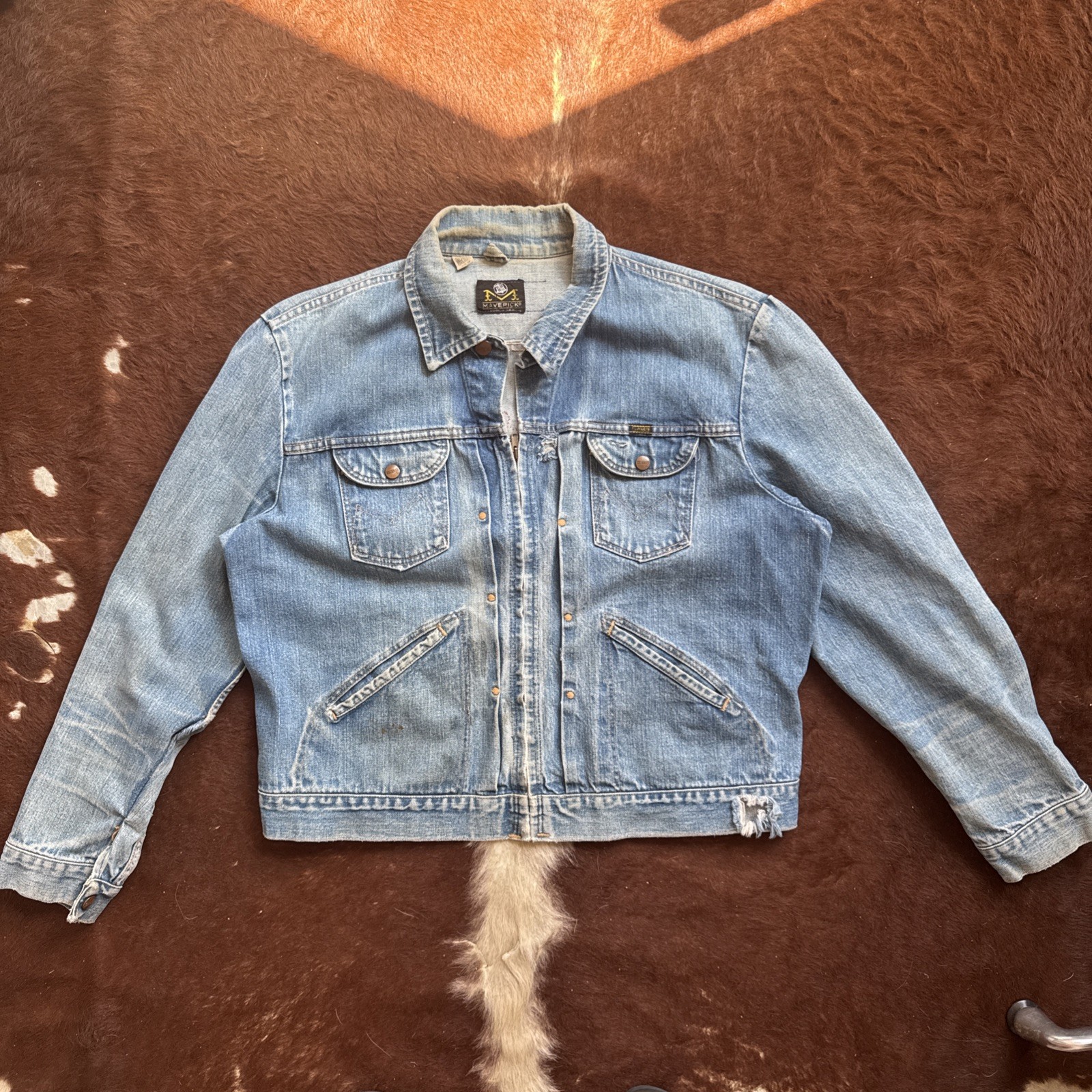 Vintage 60s Maverick 24MJZ Selvedge Zip Fader Denim Jacket 4