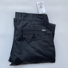 G By Guess Slim Straight Black Jeans Coated Finish Size 28