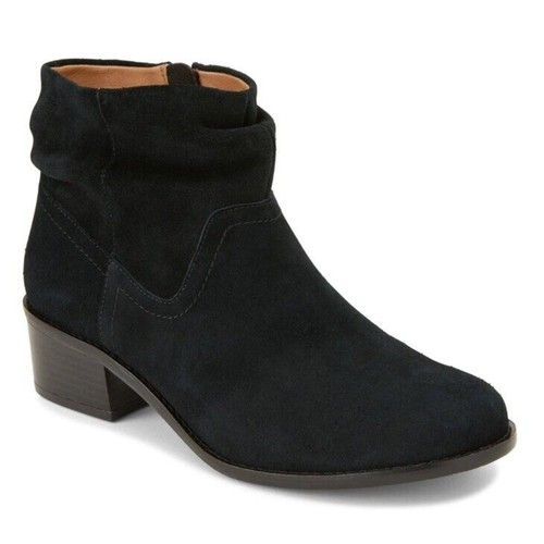 Bottines femme Vionic Kanela en daim noir largeur 5 neuves - Photo 1/4