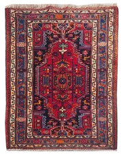 Amazing Hand Knotted Vintage Tribal Hamidoun Wool Area Rug 4.2 x 2.6 Ft