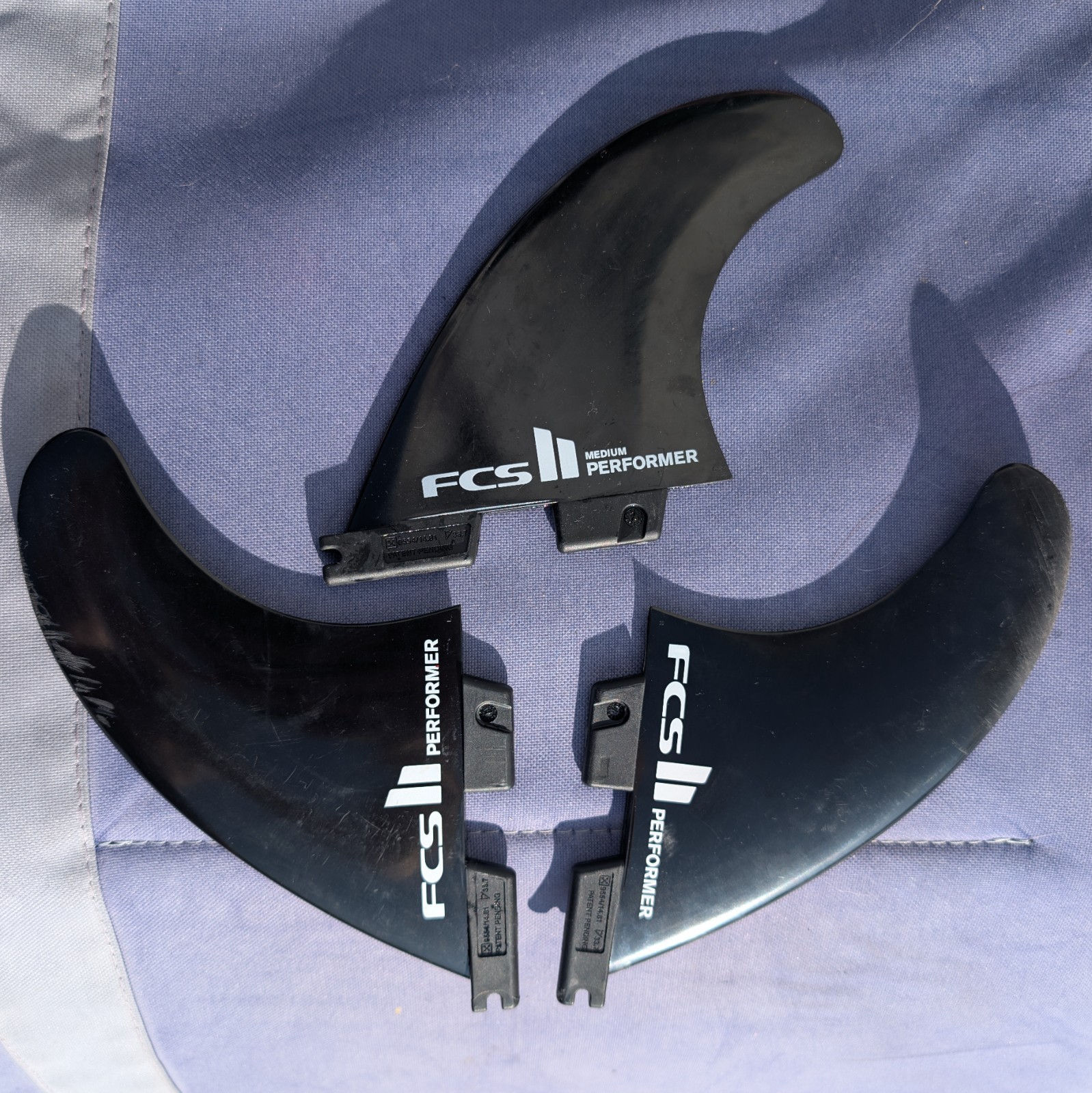 FCS II Surfboard Surf Fins FCS Two ii Thruster Set Medium