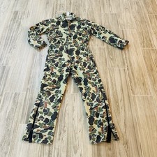 Vintage Walls Blizzard Pruf Coveralls Mens Large Tall Duck Camo USA Made Clean