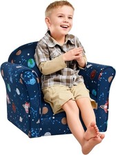 Image of HOMCOM Children's Armchairs Toddler Chair Kids Mini Sofa Planet-themed