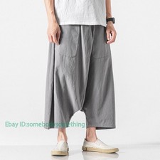 Men Plus Size Harem Pants Vintage Loo...