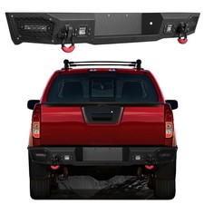 Vijay Black Rear Bumper For 2005-2021 Nissan Frontier Wwinch Plate