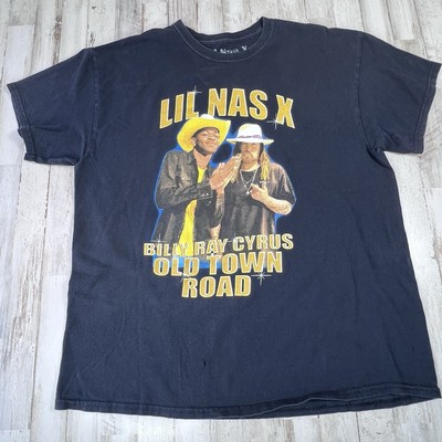 Lil Nas X & Billy Ray Cyrus Old Town Road Size XL  Adult T-Shirt Black