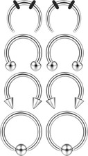 Surgical Steel Septum Stretching Kit for Women Men Septum Rings