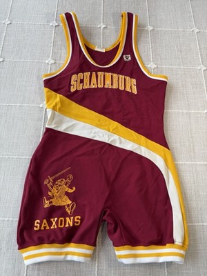 Brute Wrestling Singlet Schaumburg High School Saxons - Adult M Maroon Gold