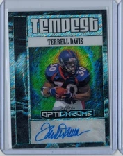 2025 LEAF OPTICHROME TERRELL DAVIS AUTO 1/1 SILVER SHIMMER AUTOGRAPH TEMPEST
