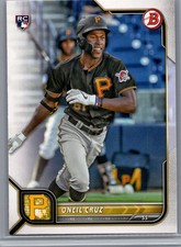 Oneil Cruz RC 2022 Bowman Pittsburgh Pirates Rookie Card #51. rookie card picture