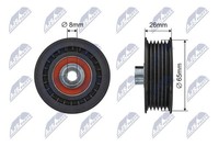 NTY Spannrolle Keilrippenriemen RNK-FR-062 Kunststoff FüR Ford Transit Bus V362