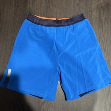 NWOT Rhone Mens Sz L 6" Swift Running Shorts Lined Pull On Elastic Waist blue S