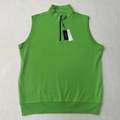 Turtleson Men's Kang 1/4 Zip Vest Size M Envy Green MS17K31 NWT - product listing photo