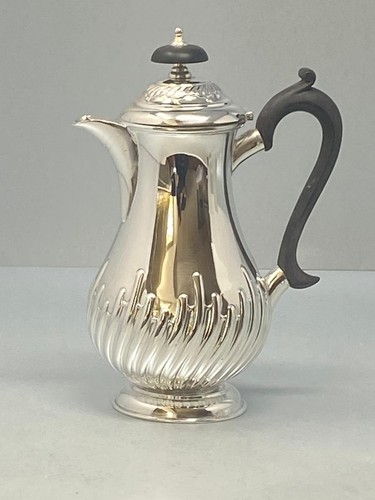 Antique Victorian Silver Plated Jug -Swirl Fluted Design