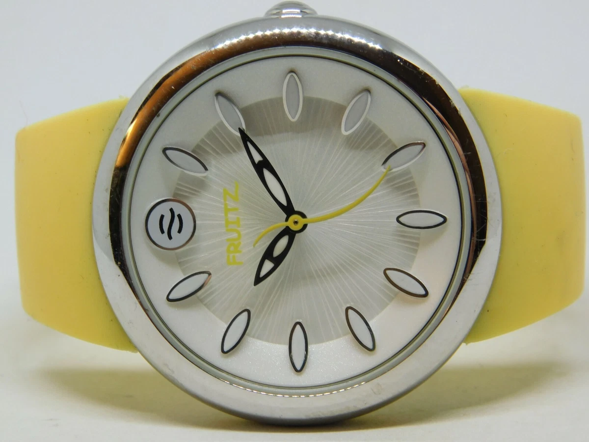 Fruitz by Philip Stein Yellow Tone Band Quartz Analog Women s Watch New Battery