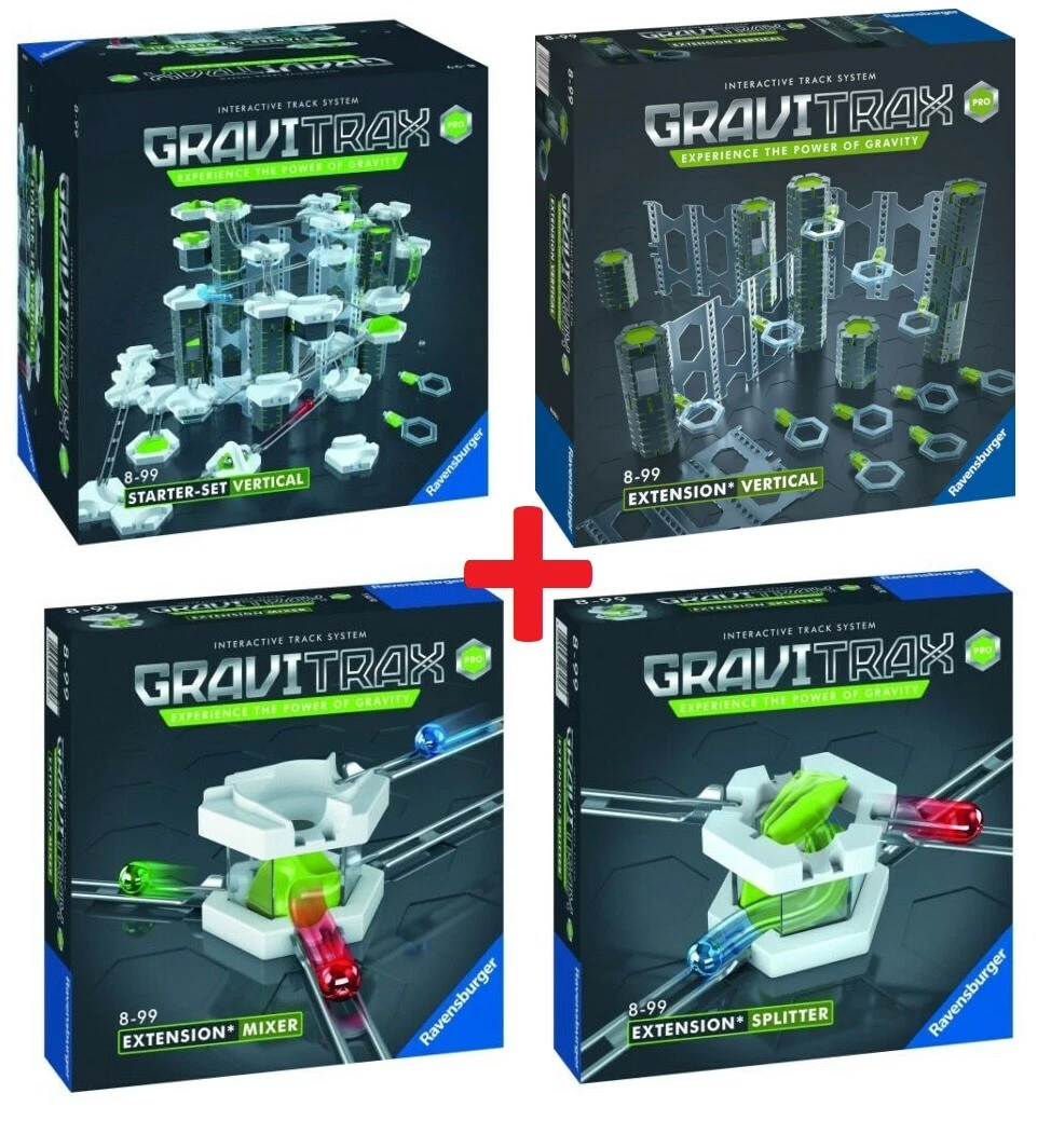 RAVENSBURGER GraviTrax® VERTICAL PRO STARTERSET + ALLE 3 ERWEITERUNGEN