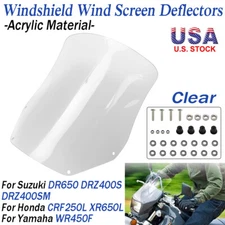 Windshield Windscreen Deflection Mount For Suzuki DR650 DRZ400S DRZ400SM Clear