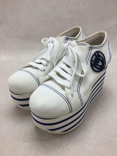 MIU Plataforma MM París Plataforma 35 Blanco Zapatillas | eBay