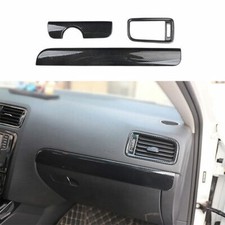 Cubierta de tira de tablero de pasajeros copiloto de fibra de carbono para VW Jetta MK6 15-18