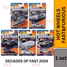 2024 NEW HOT WHEELS FAST & FURIOUS HW Decades Of Fast  & furious set 5 cars