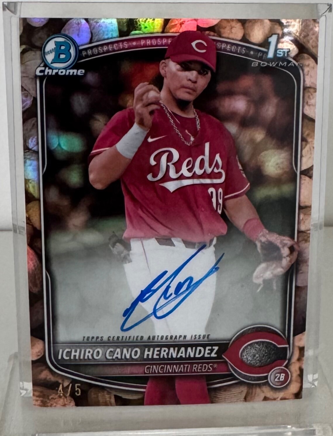 2025 Bowman Chrome 1st- Ichiro Cano Hernandez #CPA-IC Peanuts Refractor AUTO 4/5