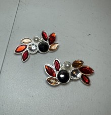 Crocs JIBBITZ rare clip-on shoe charms gems jewels pearl fall leaves orange