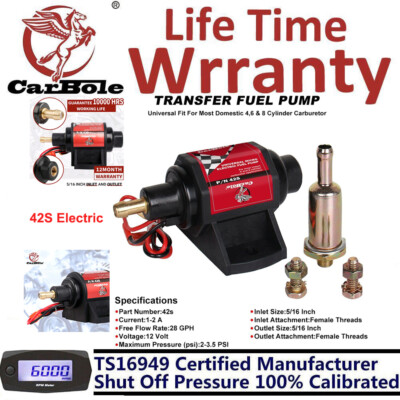 #ad 12Volt Electric Gasoline Pump Fuel Pump 2 3.5PSI 42S Universal Gas Low Pressure $24.99