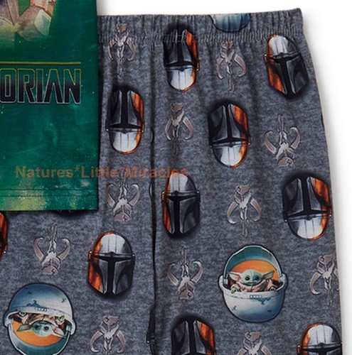 Baby Yoda Boys Pajamas Star Wars The Mandalorian Shirt Shorts Pant Size 4-10 NWT - Picture 3 of 5