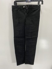 Forever 21 Girls Size 11/12Black High Rise Skinny Distressed Stretch Denim Jean