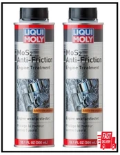 Liqui Moly MoS2 Anti-Friction Engine Treatment | 300 ml | Oil additive Pack of 2